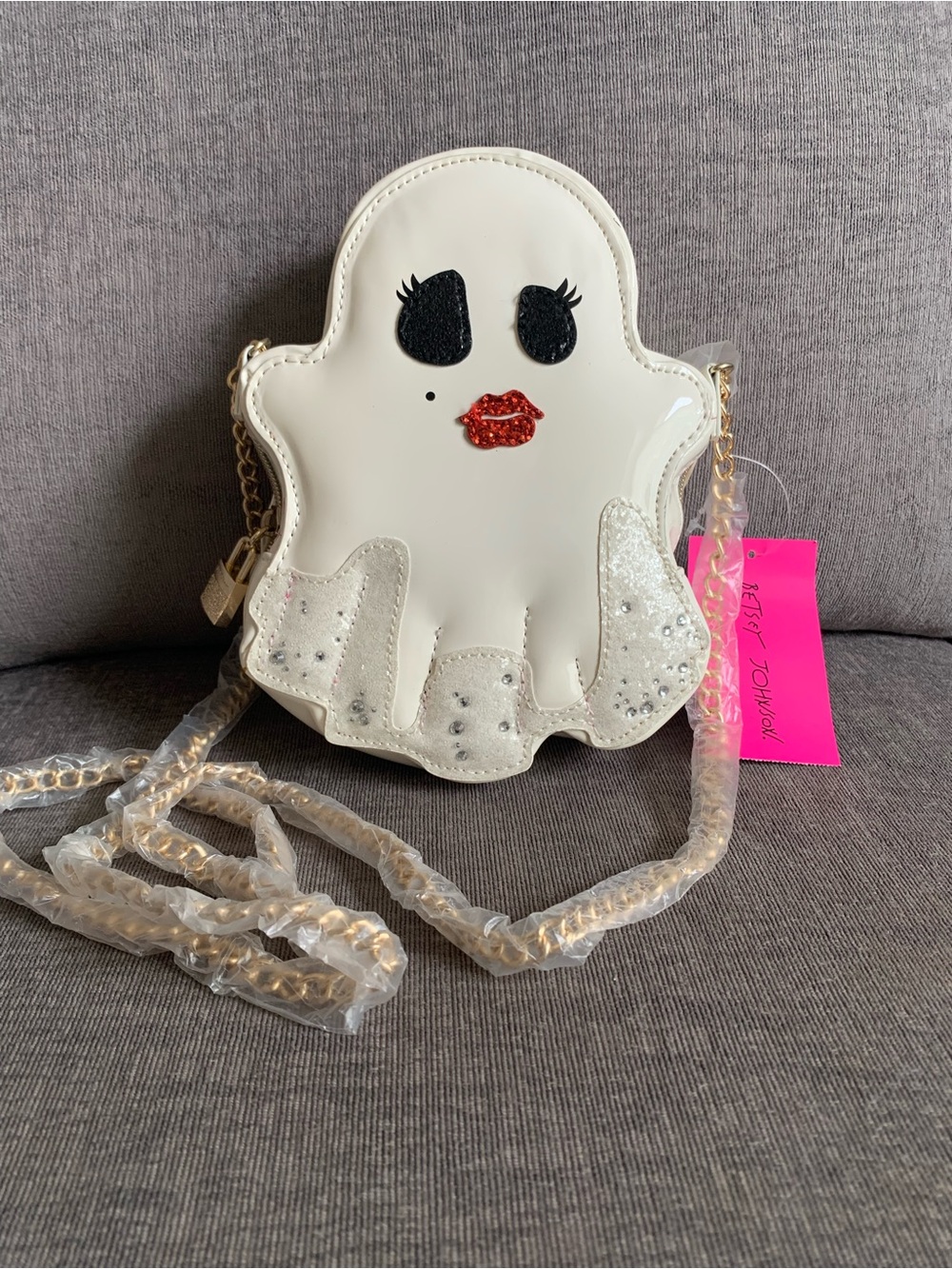 Betsey Johnson Kitsch Ghost girl Crossbody Halloween Bag NWT